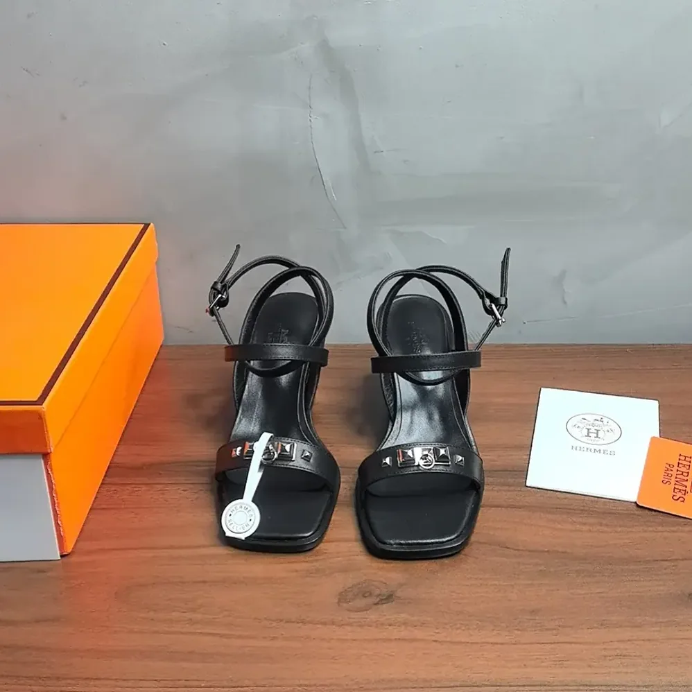Hermes Ivresse 65 Sandal-Black H241152Z for Women Hermes Ivresse 65 Sandal-Black H241152Z for Women