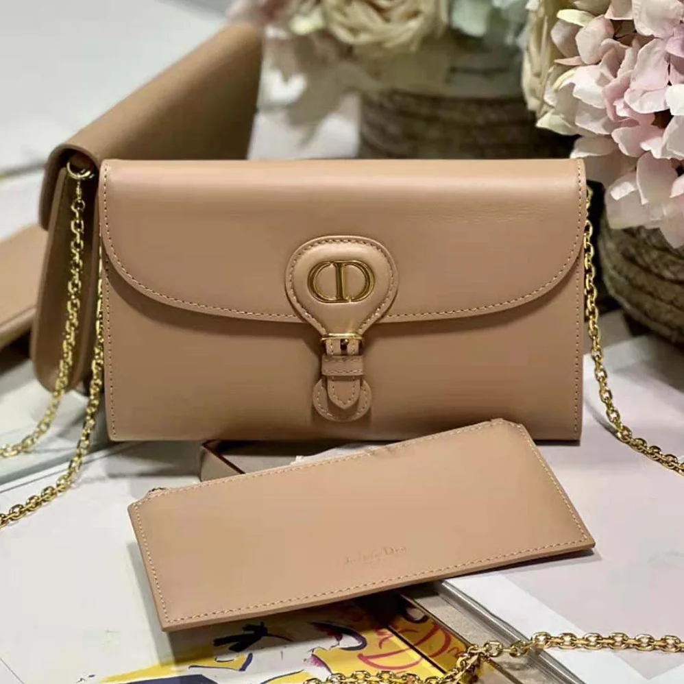 Dior Bobby East-West Pouch with Chain Caramel Beige Smooth Calfskin for Women Dior Bobby East-West Pouch with Chain Caramel Beige Smooth Calfskin for Women
