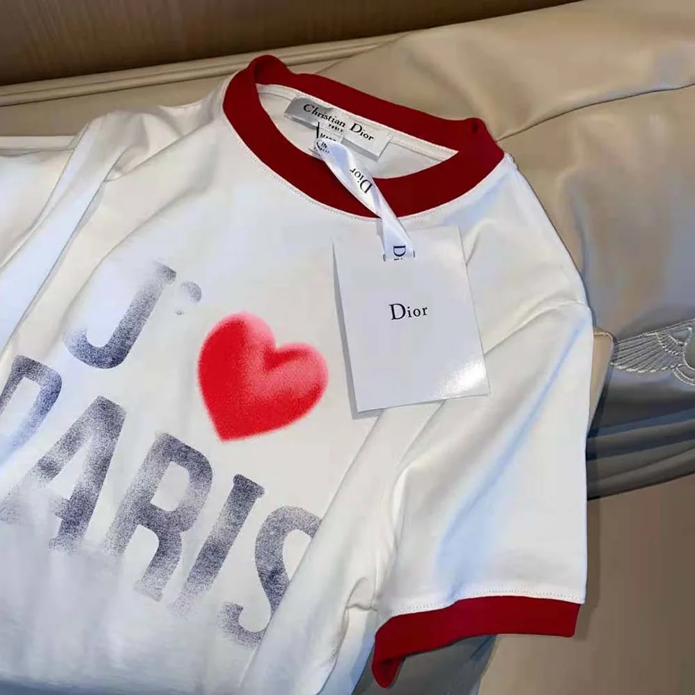 Dior ‘I Love Paris' T for Women in Shirt White Cotton Jersey