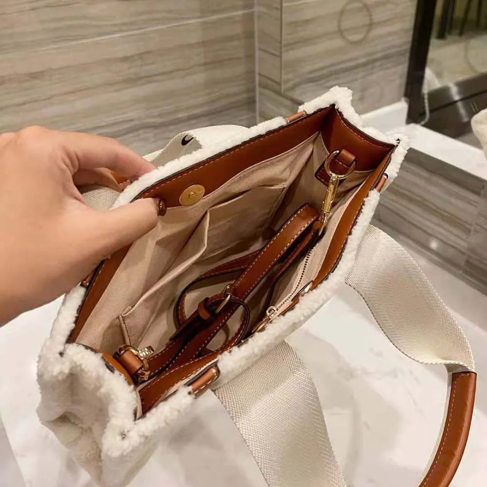 Chloe Small Woody Tote Bag with Strap for Women
