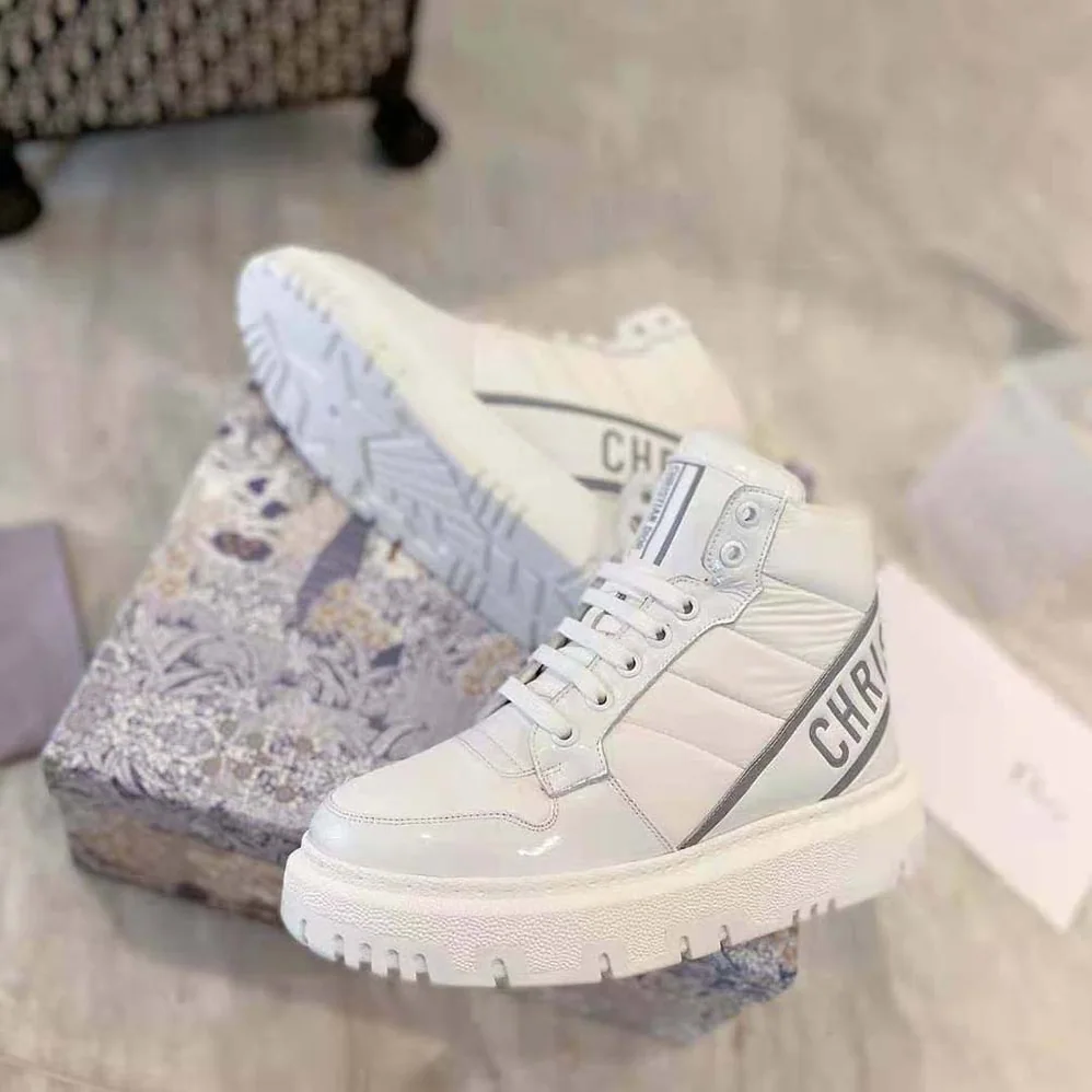 Dior D-Player Sneaker White Quilted Nylon for Women Dior D-Player Sneaker White Quilted Nylon for Women