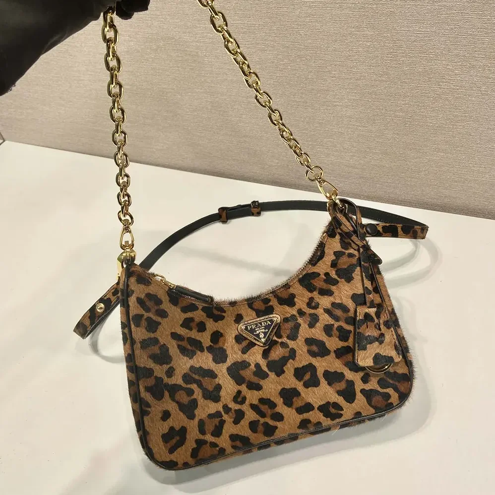 Prada Re-Edition Printed Leather Mini for Women in bag