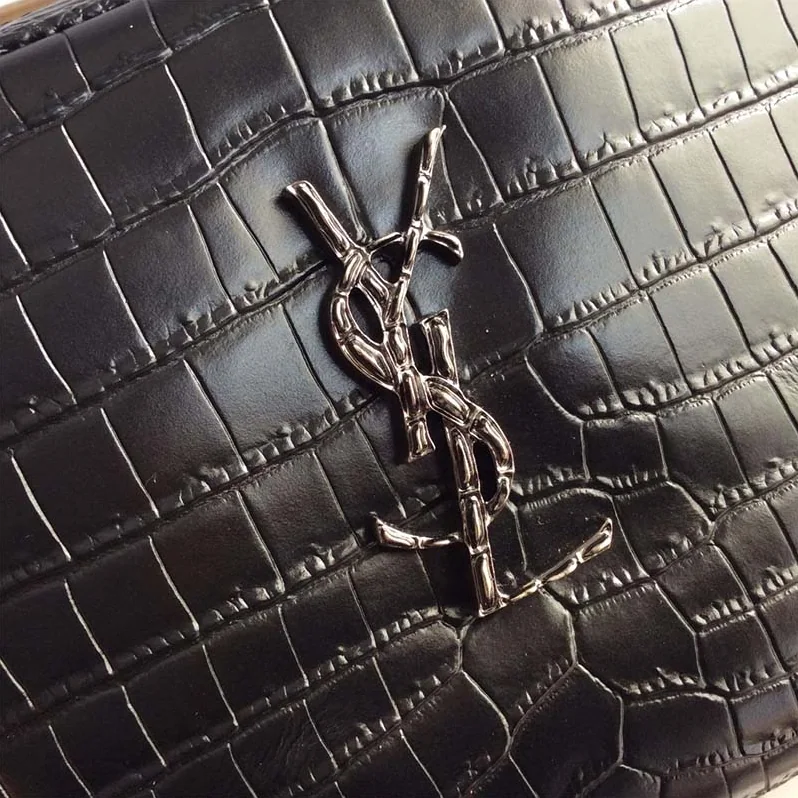 Saint Laurent YSL Lou Camera Bag Crocodile Embossed Leather for Women