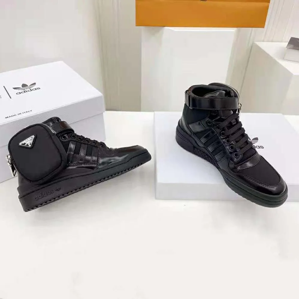 Prada Adidas for Prada Re-Nylon Forum High-Top Sneakers for Women in Black Prada Adidas for Prada Re-Nylon Forum High-Top Sneakers for Women in Black