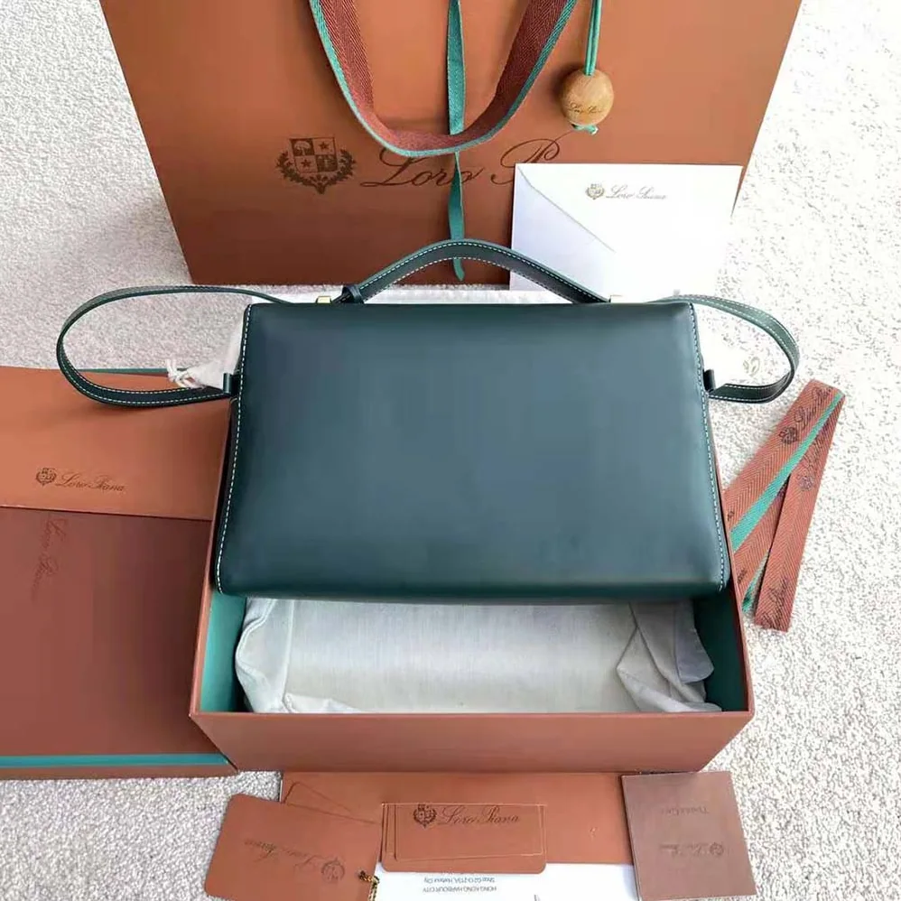 Loro Piana Extra Bag in Calfskin Leather for Women in Green