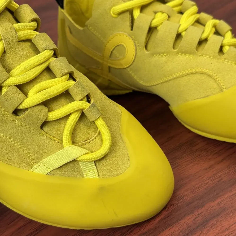 Loewe Grip Sneaker in Calfskin Suede for Unisex in Yellow