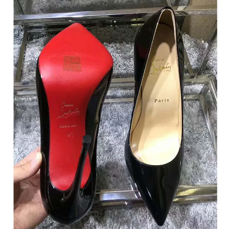 Christian Louboutin Shoes Decollete 554 100mm Heel for Women in Black Christian Louboutin Shoes Decollete 554 100mm Heel for Women in Black