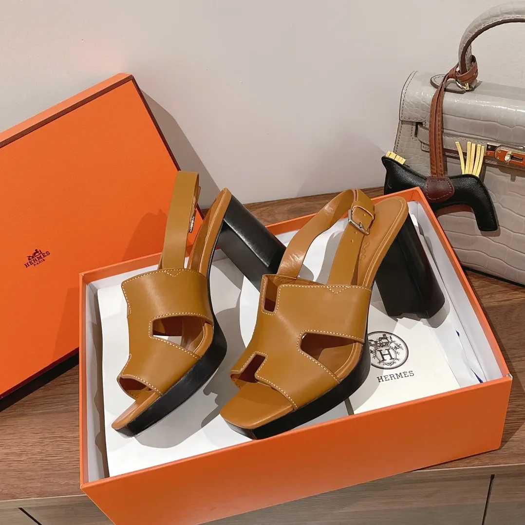 Hermes Eris 90 Sandal Brown Hermes Eris 90 Sandal Brown