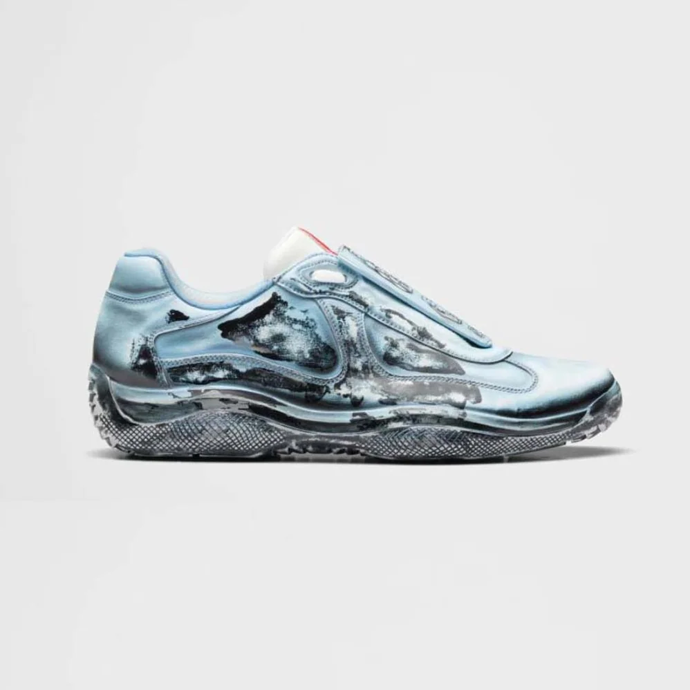 Prada Cass x Prada Americas Cup D3cay Sneakers for Unisex in Blue Prada Cass x Prada Americas Cup D3cay Sneakers for Unisex in Blue