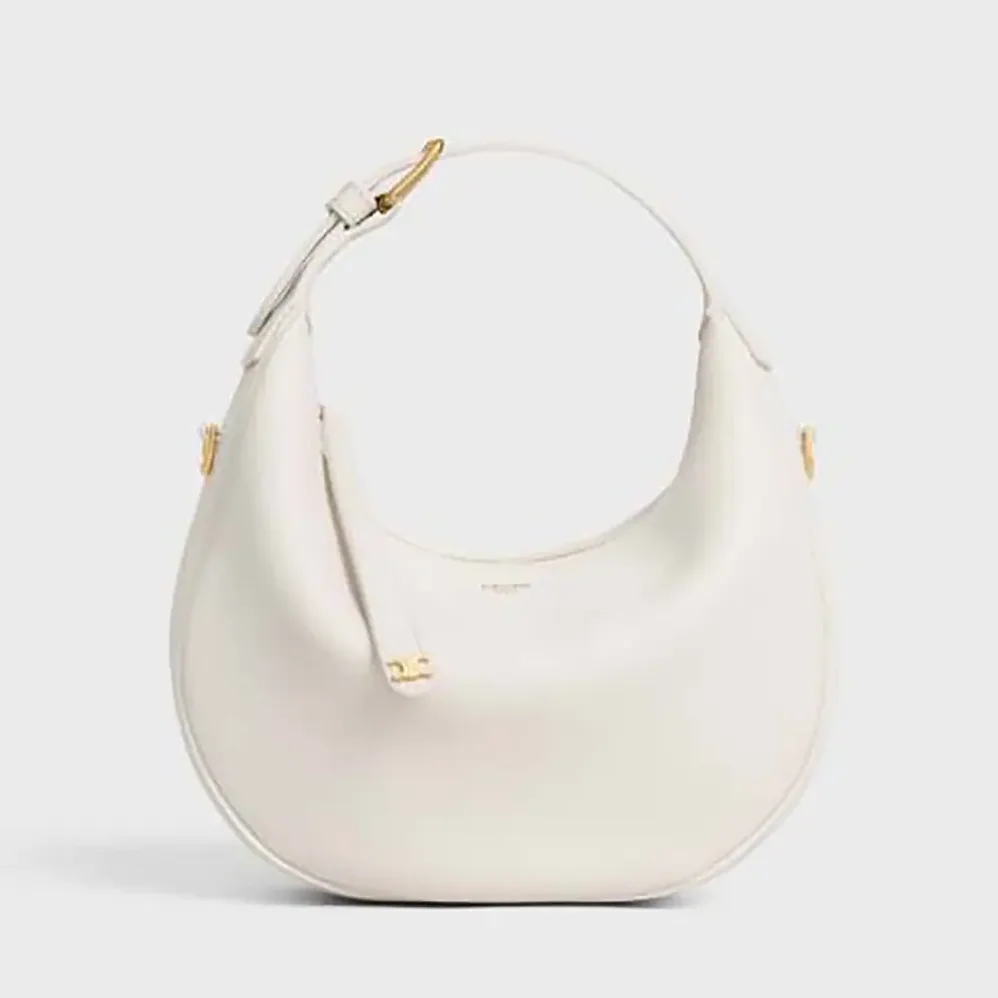 Celine Teen Celine Llulu in Grained Calfskin for Women in White Celine Teen Celine Llulu in Grained Calfskin for Women in White
