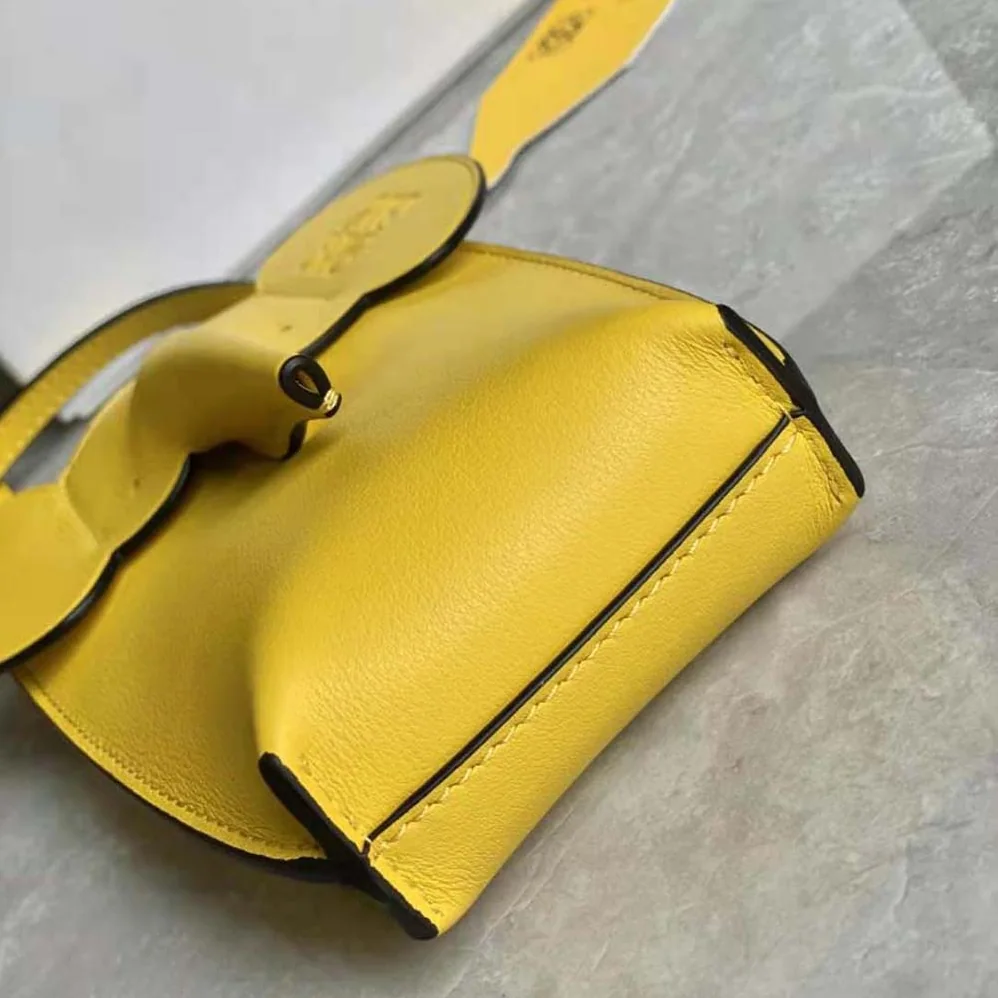 Loewe Elephant Pocket in Classic Calfskin for Women in Yellow Loewe Elephant Pocket in Classic Calfskin for Women in Yellow