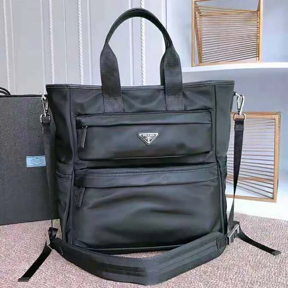 Prada Nylon Tote Bag for Men in Black Prada Nylon Tote Bag for Men in Black