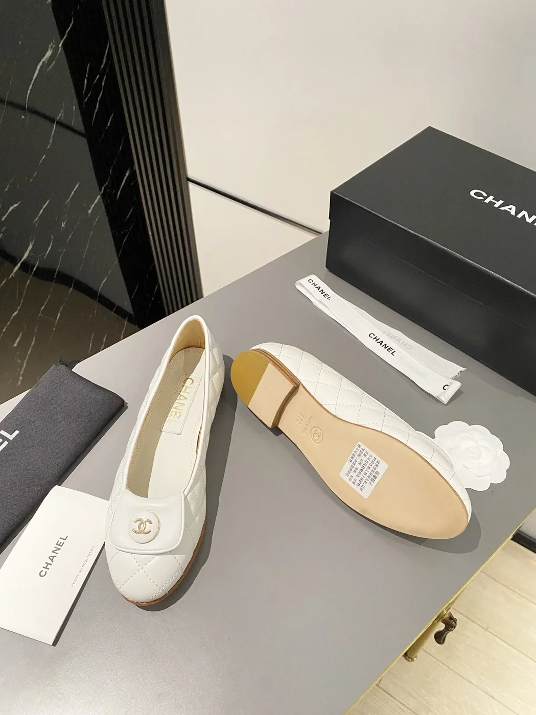 Chanel Ballet Flats White Chanel Ballet Flats White