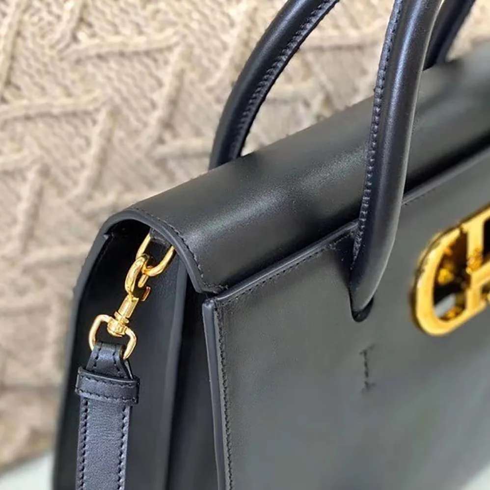 Dior Large ST Honore Tote Black Box Calfskin for Women