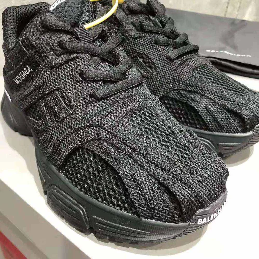 Balenciaga Phantom Sneaker in Black Monocolor Fabric and Mesh for Unisex
