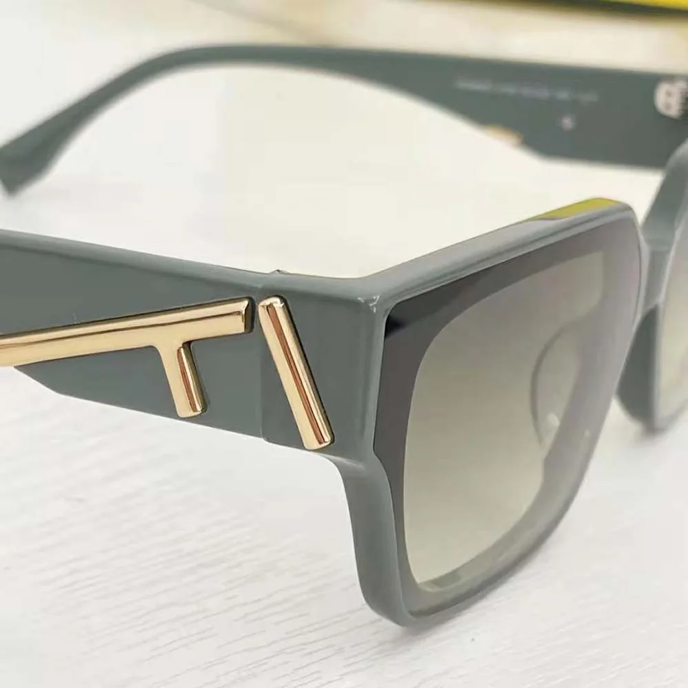 Fendi Fendi First Dark Green Acetate Sunglasses for Women
