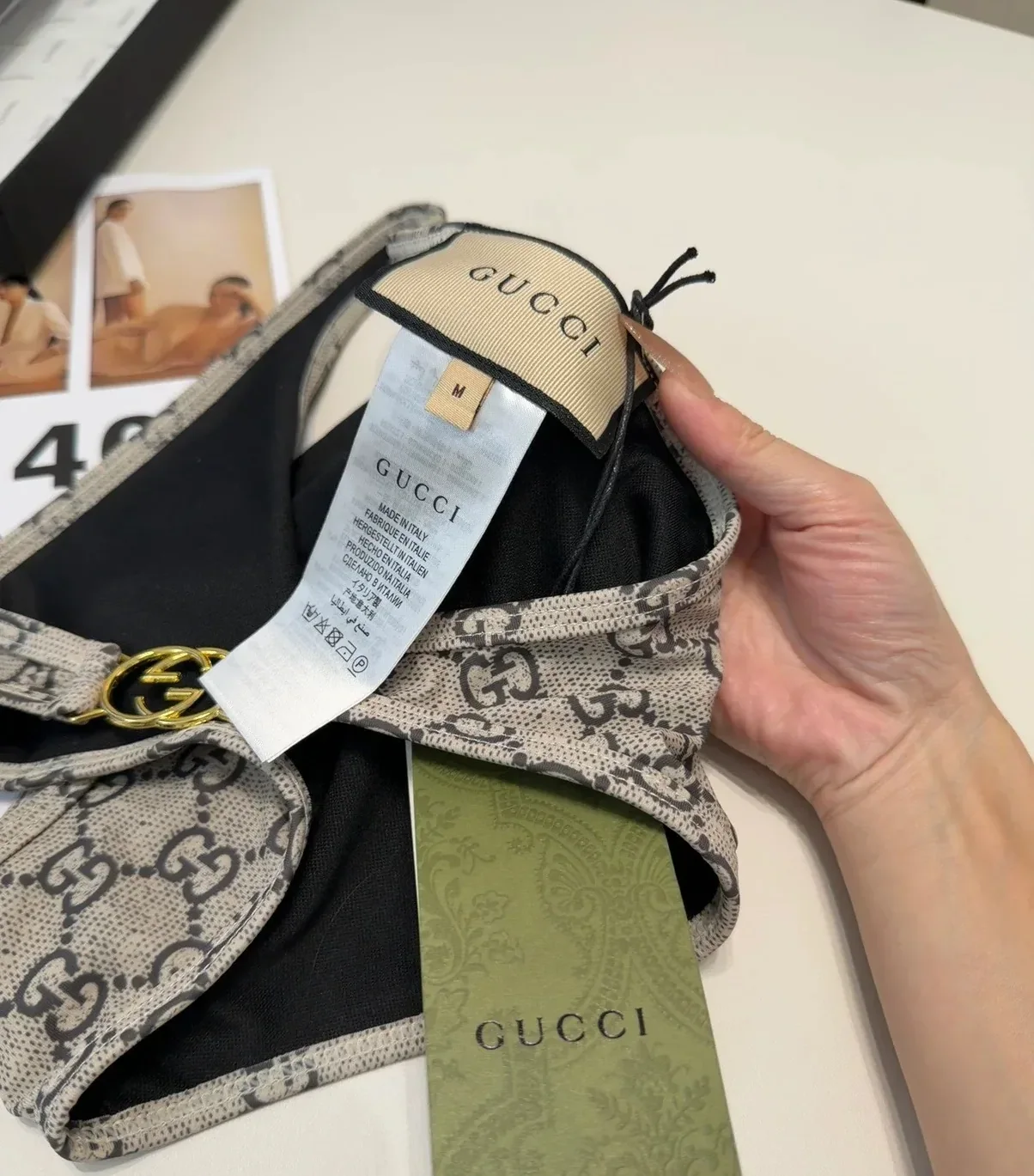 Gucci GG Bikini Beige in Ebony