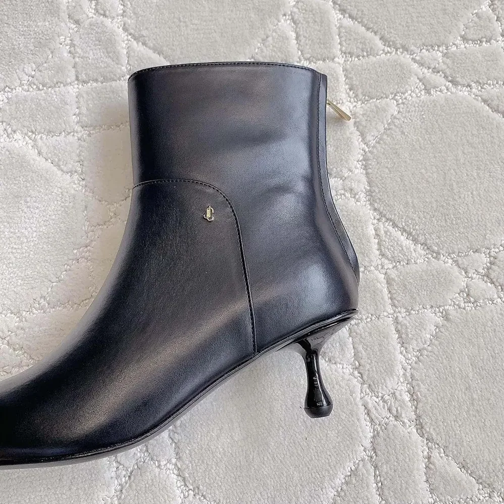 Jimmy Choo Cycas Ankle Boot 50 Black Nappa Leather Ankle Boots for Women