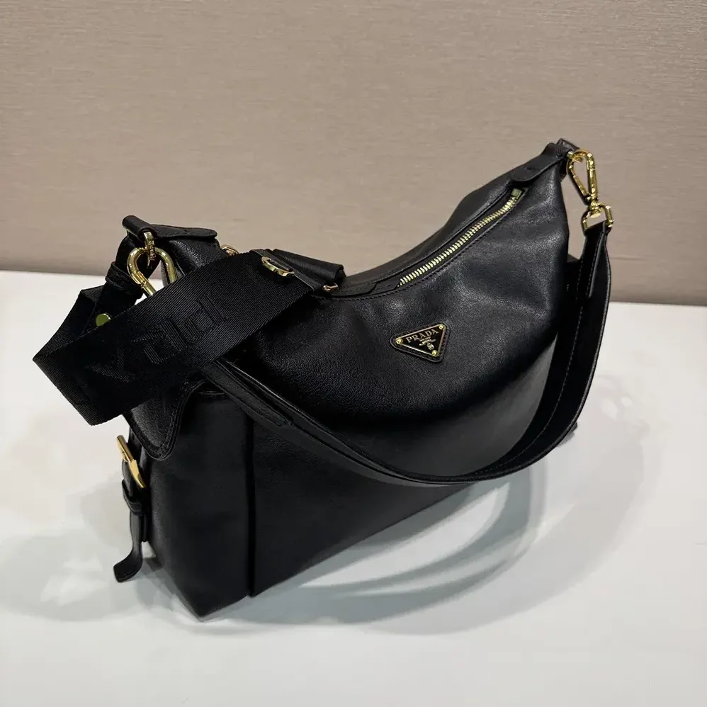 Prada Explore Large Nappa Leather Bag for Women in Black