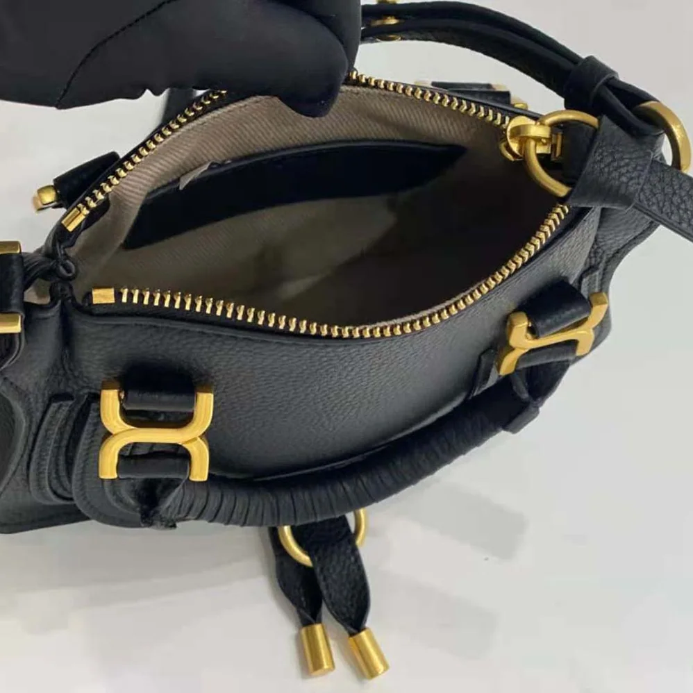 Chloe Marcie Mini Double Carry Bag for Women in Black