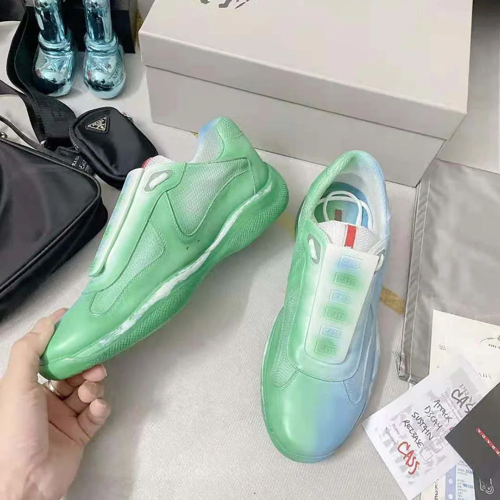 Prada Cass x Prada Americas Cup Rel3ase Sneakers for Unisex in Blue Prada Cass x Prada Americas Cup Rel3ase Sneakers for Unisex in Blue