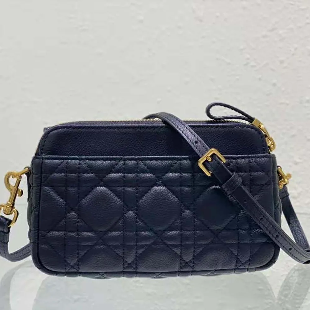 Dior Caro Pouch Black Supple Cannage Calfskin for Women Dior Caro Pouch Black Supple Cannage Calfskin for Women