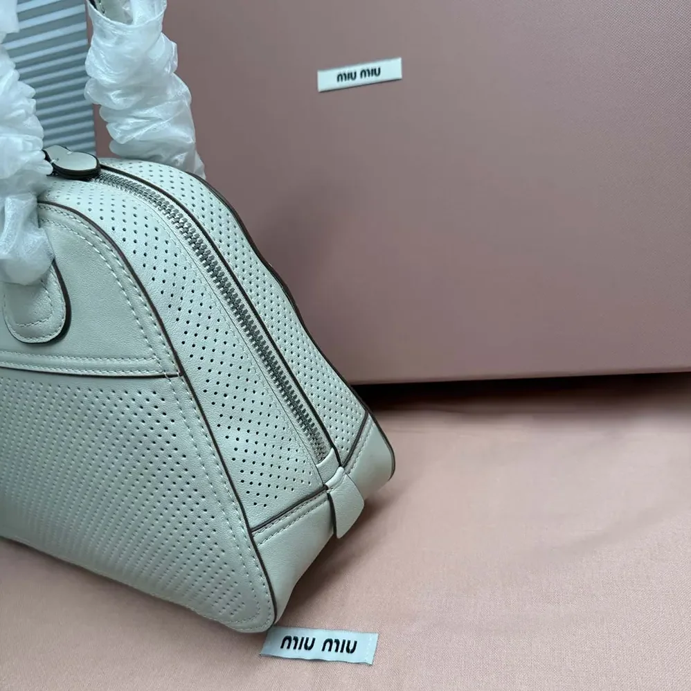 Miu Miu Vivant Leather Bag Chalk White for Women