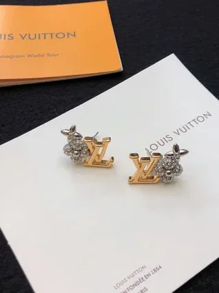 Louis Vuitton Alphabet Earrings Gold Louis Vuitton Alphabet Earrings Gold