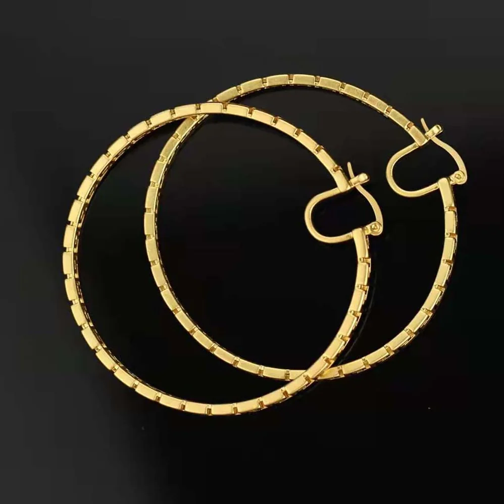 Versace Greca Hoop Earrings for Women in Gold