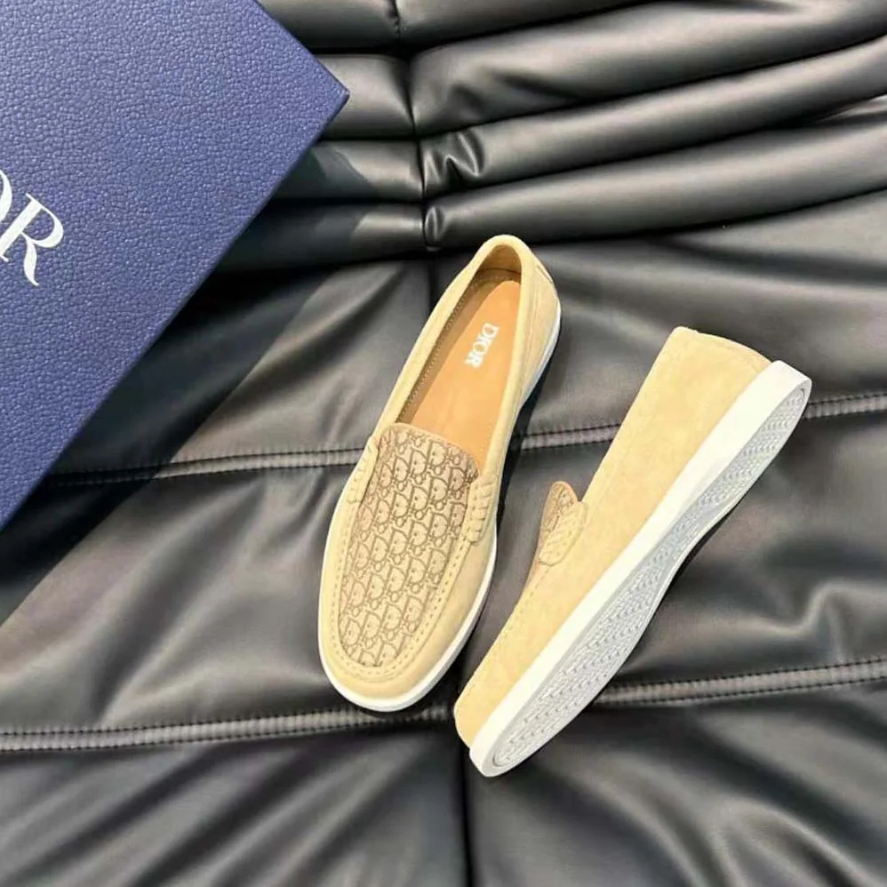 Dior Granville Loafer Beige Dior Oblique Suede and Jacquard for Men Dior Granville Loafer Beige Dior Oblique Suede and Jacquard for Men