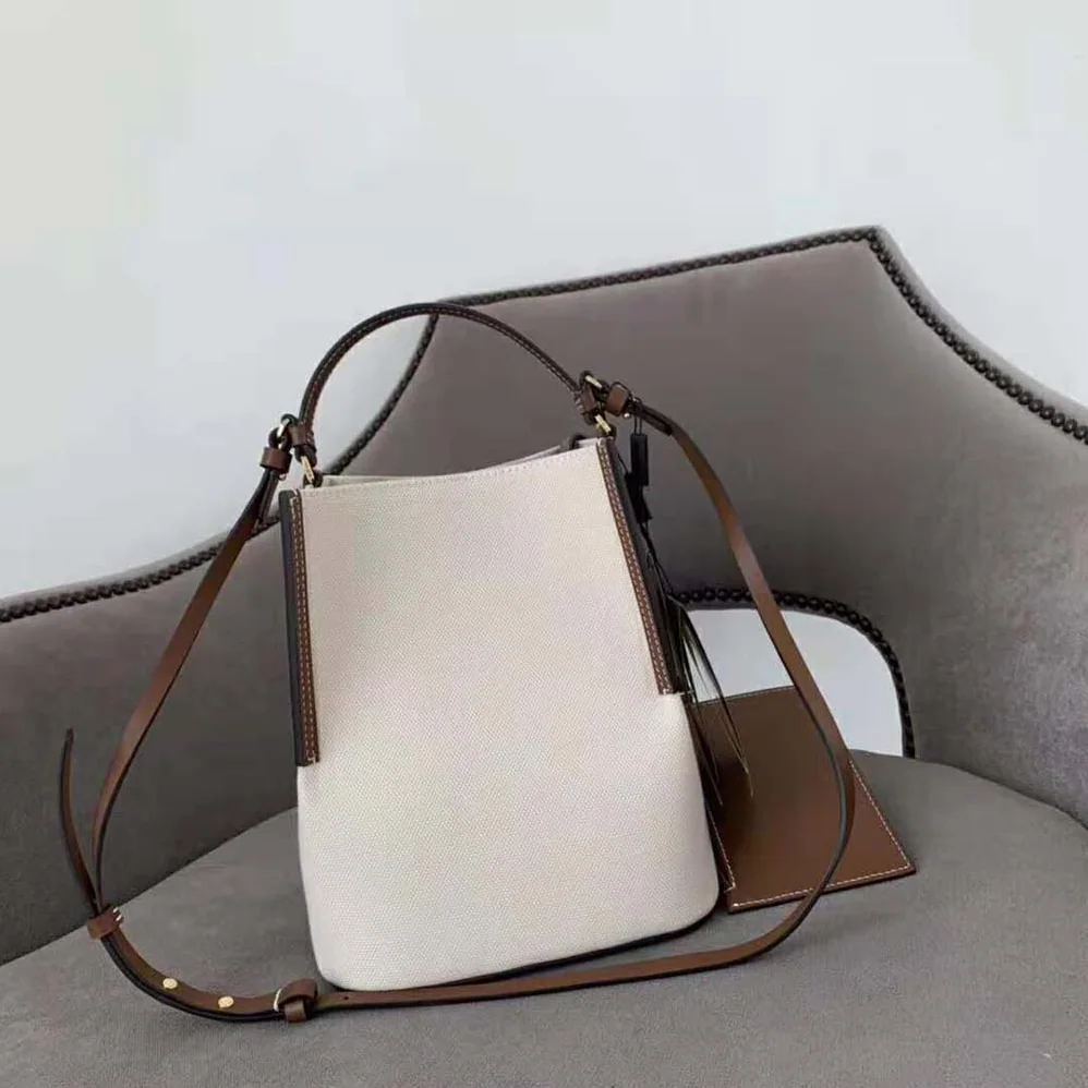 Burberry Small Logo Graphic Cotton Canvas Peggy Bucket Bag for Women Burberry Small Logo Graphic Cotton Canvas Peggy Bucket Bag for Women