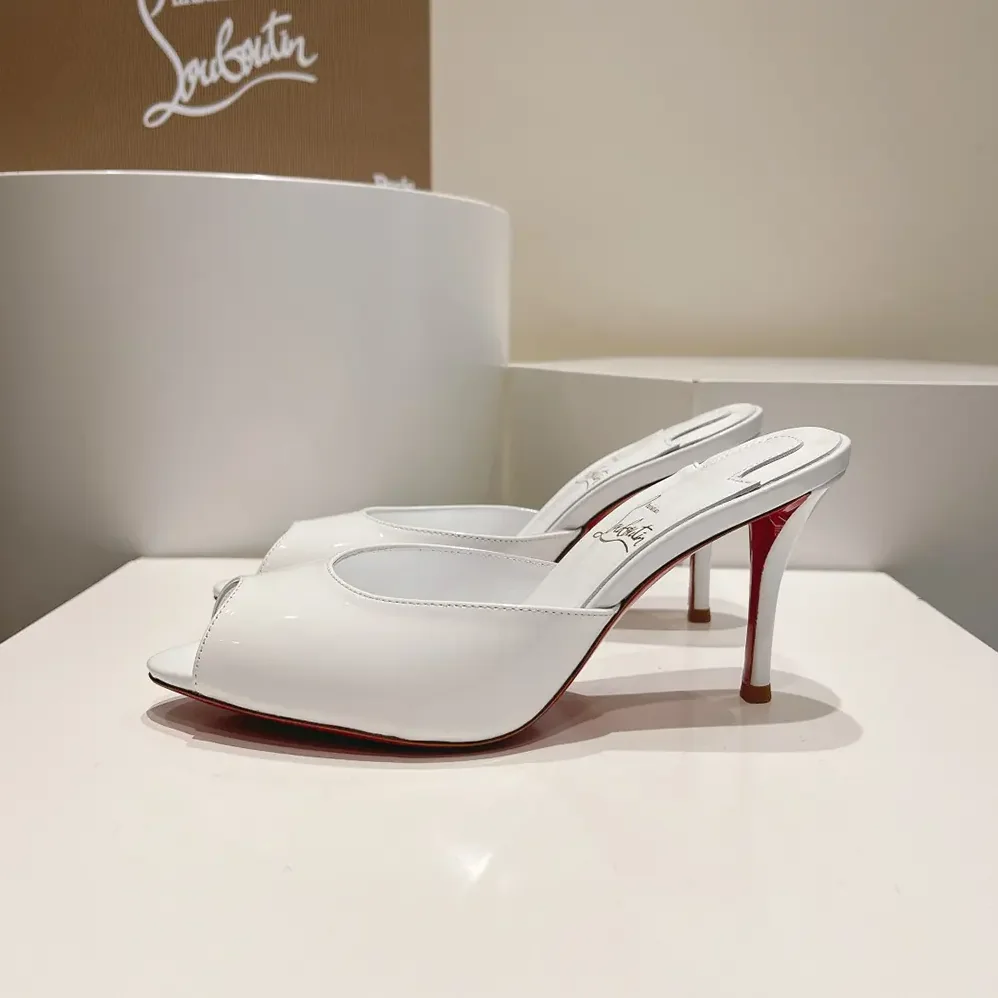 Christian Louboutin Me Dolly 100 mm Mules Patent Calf for Women in White