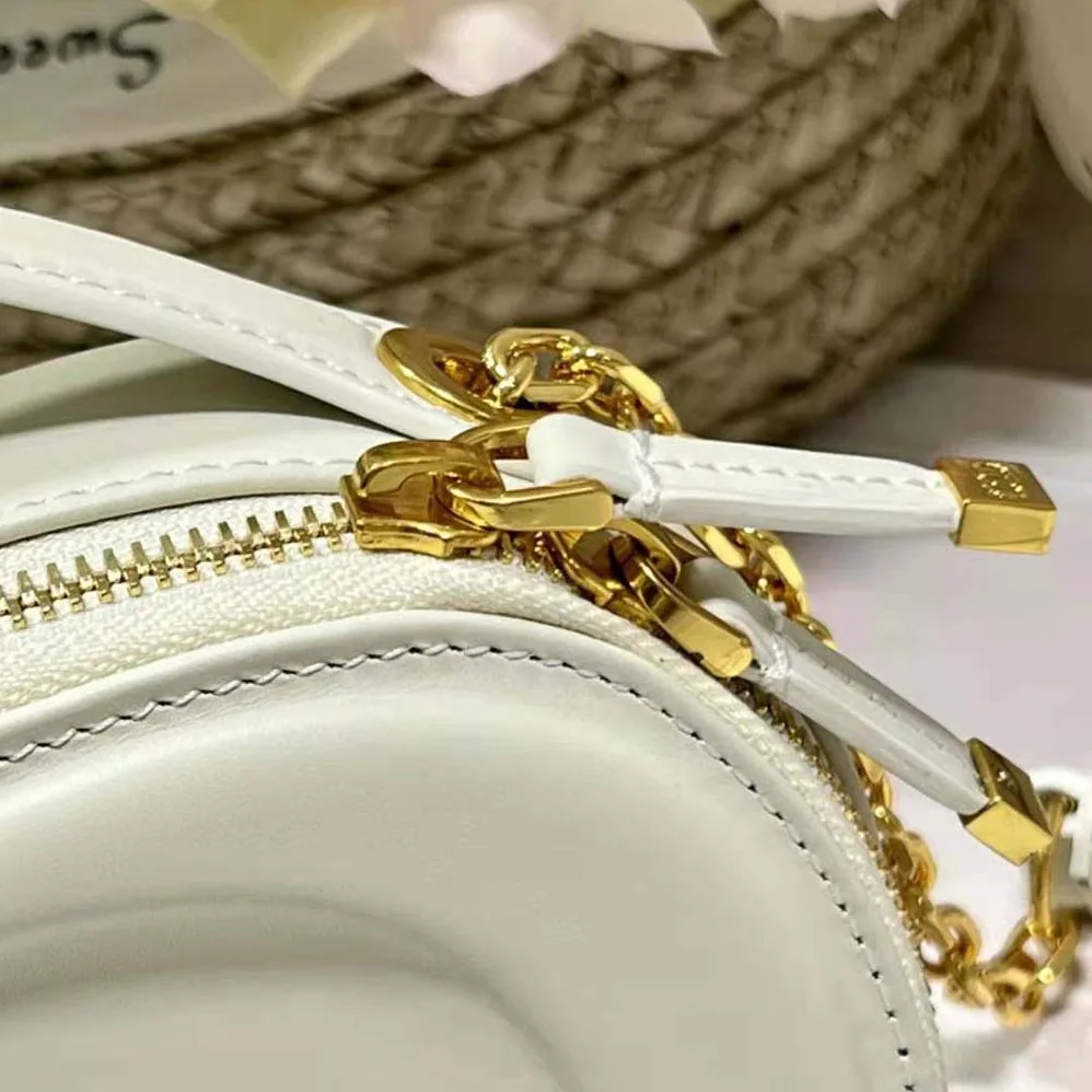 Dior CD Signature Oval Camera Bag Latte Calfskin with Embossed CD Signature for Women