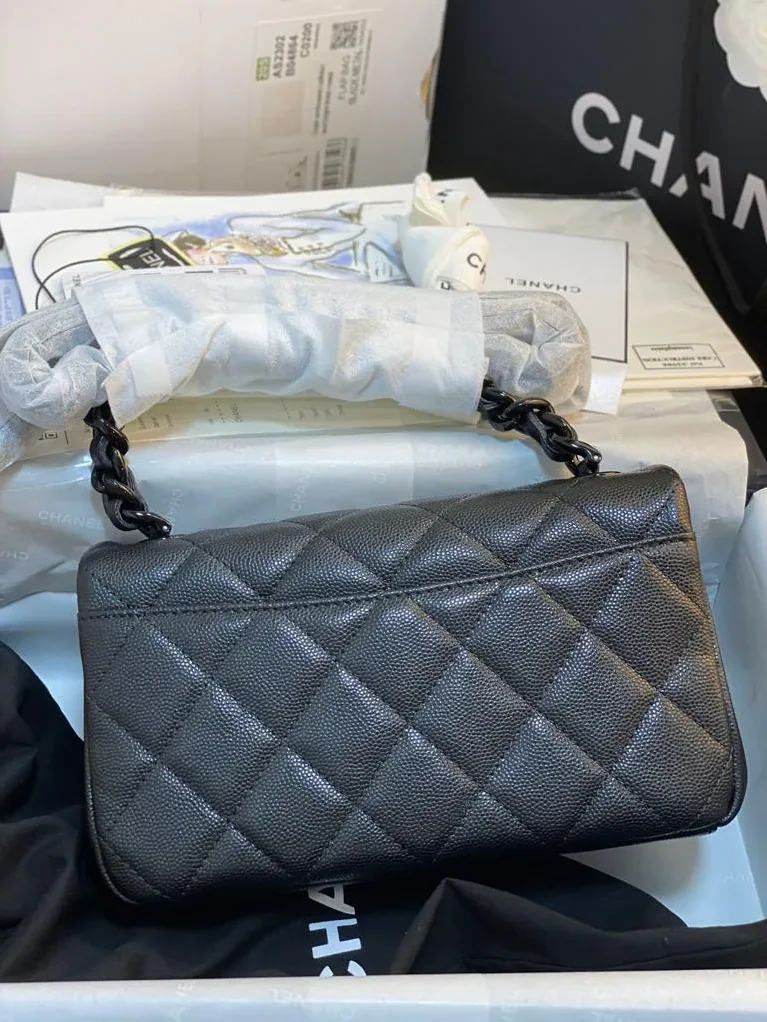 Chanel Flap Bag Small Crossbody in Black Black Hardware Chanel Flap Bag Small Crossbody in Black Black Hardware