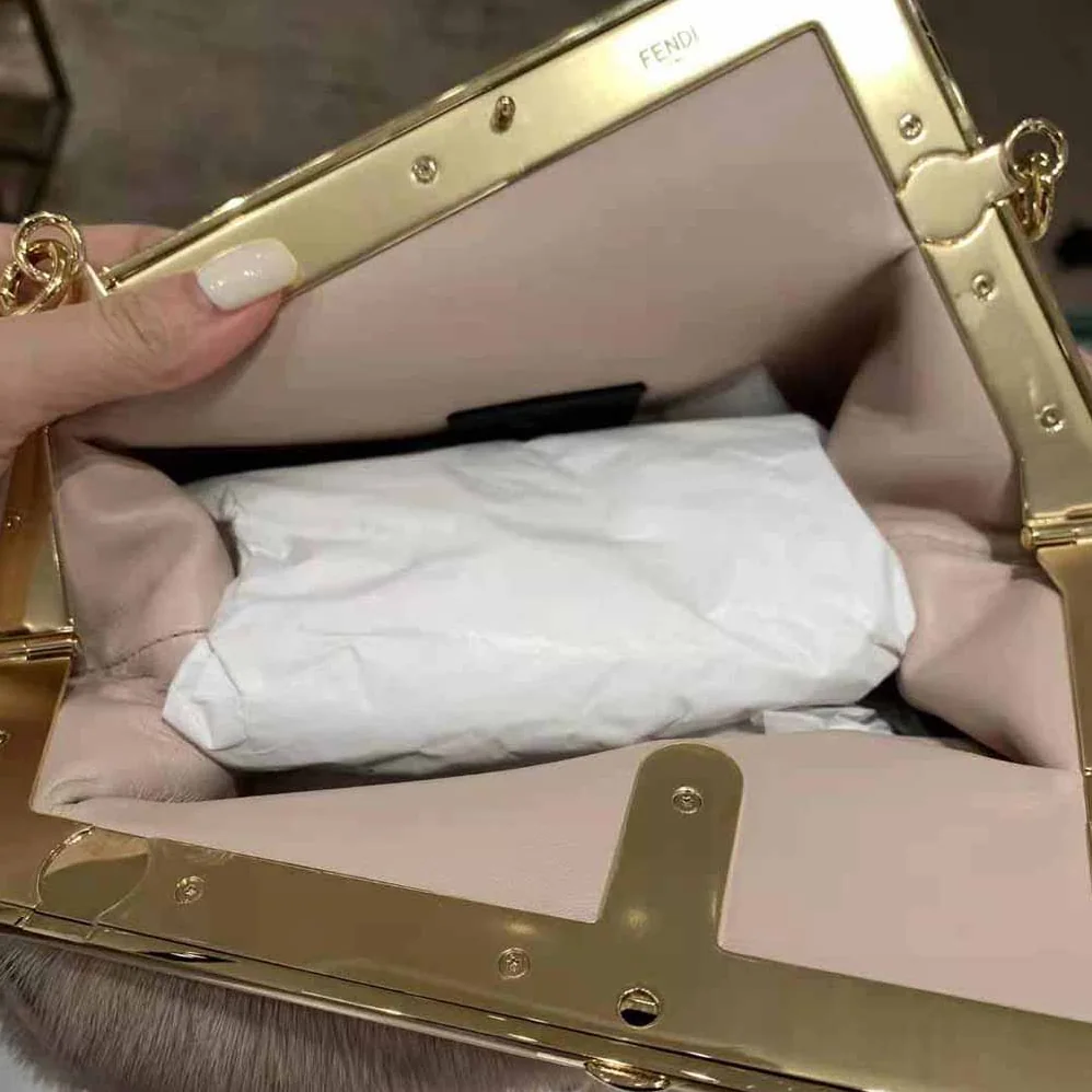 Fendi First Small Pink Mink Bag for Women