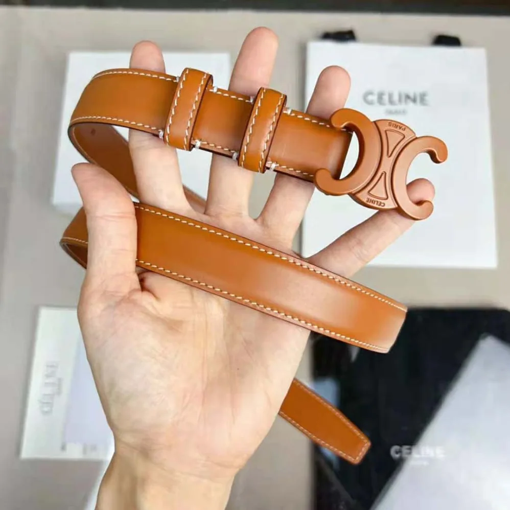 Celine Medium Cuir Triomphe Belt in Natural Calfskin for Women Celine Medium Cuir Triomphe Belt in Natural Calfskin for Women