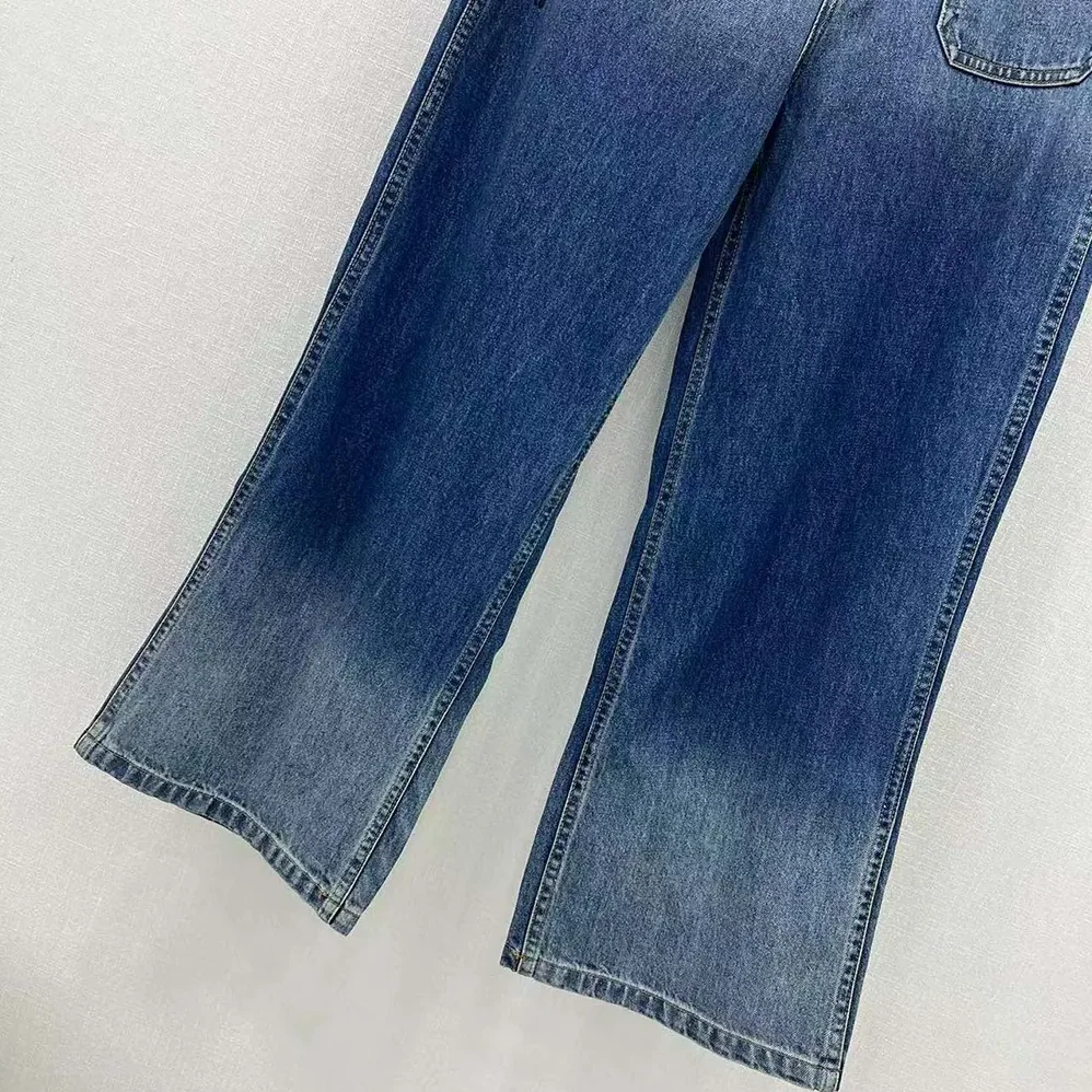 Dior Denim Couture Flared Jeans Deep Blue Cotton Denim for Women Dior Denim Couture Flared Jeans Deep Blue Cotton Denim for Women
