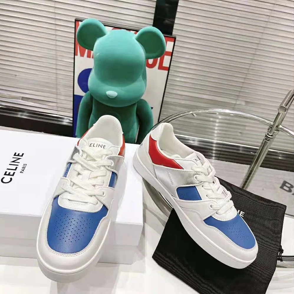 Celine CT-04 Celine Trainer Low Lace-up Sneaker in Metallic Calfskin and Calfskin for Men Celine CT-04 Celine Trainer Low Lace-up Sneaker in Metallic Calfskin and Calfskin for Men