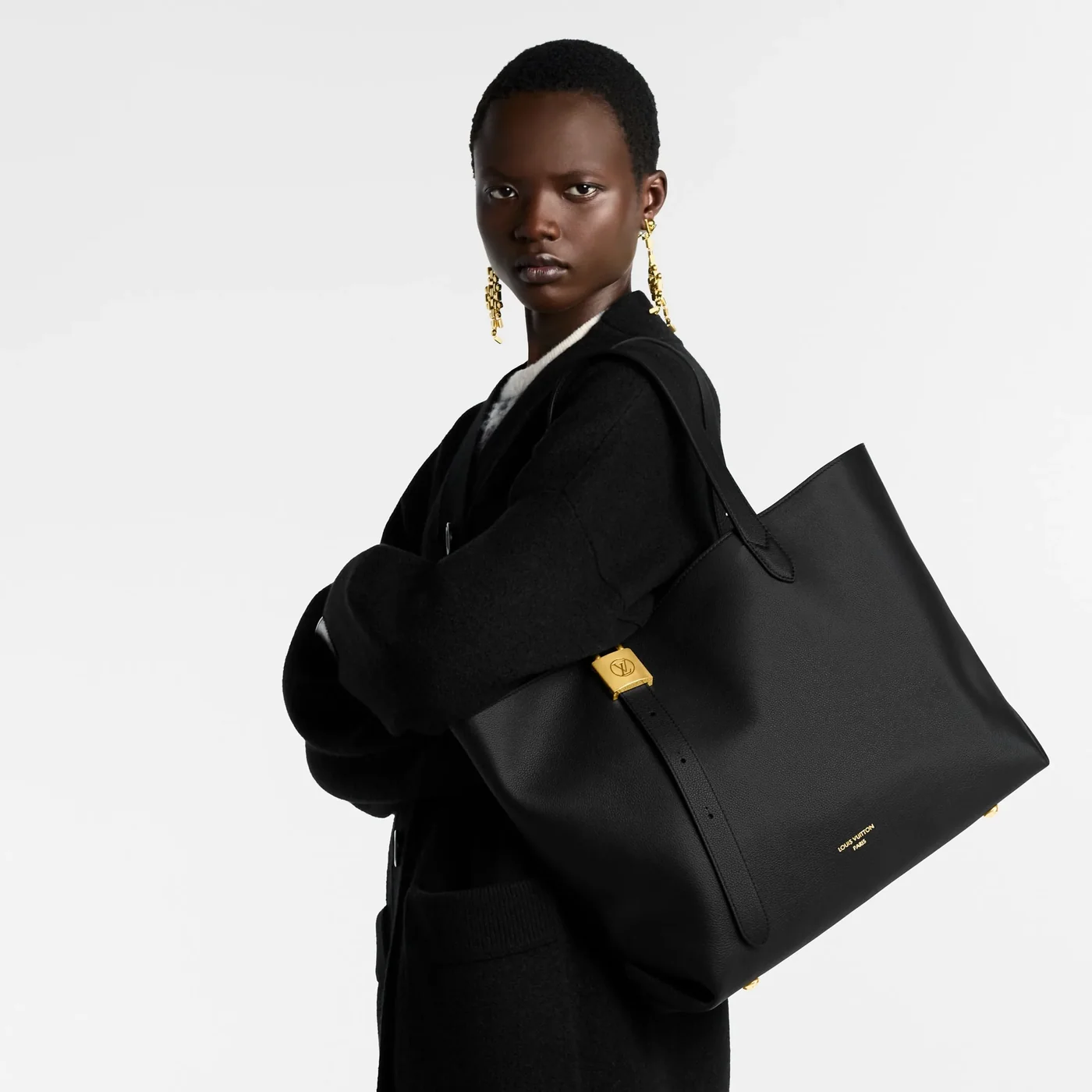 Louis Vuitton Low Key Cabas MM Bag Black /