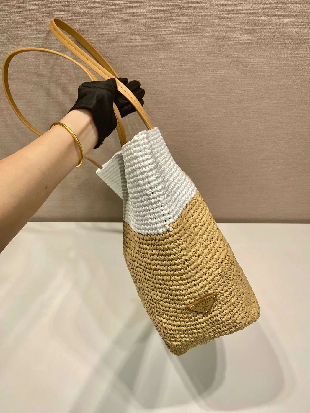 Prada Raffia Tote Bag Beige / 1BG442_2DJS_F0N86_V_OOO Prada Raffia Tote Bag Beige / 1BG442_2DJS_F0N86_V_OOO