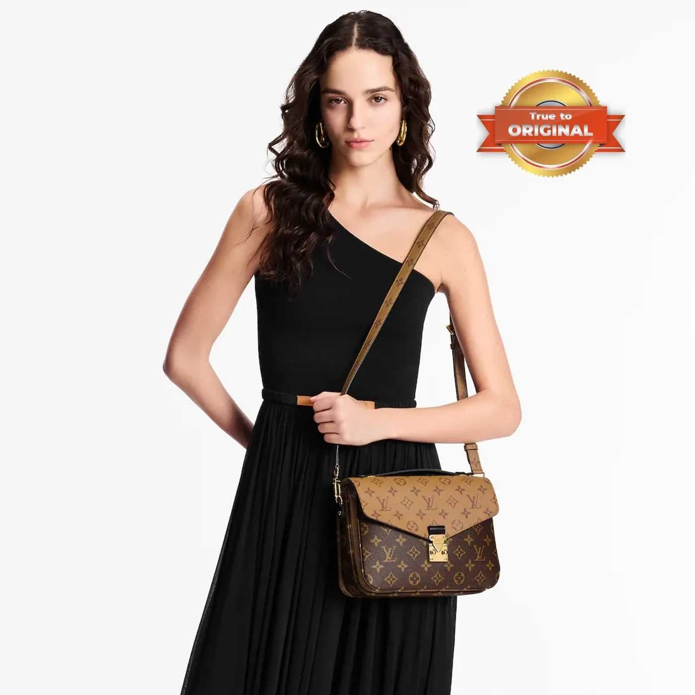 Louis Vuitton Pochette Metis Shoulder Bag / Brown Monogram Reverse Canvas Gold Hardware Louis Vuitton Pochette Metis Shoulder Bag / Brown Monogram Reverse Canvas Gold Hardware