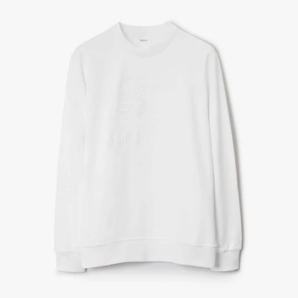 Burberry EKD Cotton Sweatshirt for Men in White