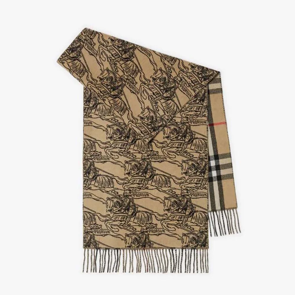 Burberry EKD Cashmere Reversible Scarf for Unisex