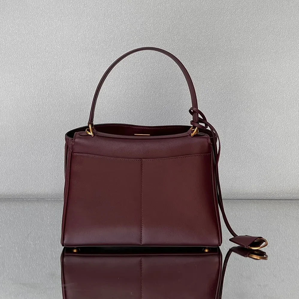 Balenciaga Rodeo Mini Handbag in Dark Burgundy Smooth Calfskin for Women