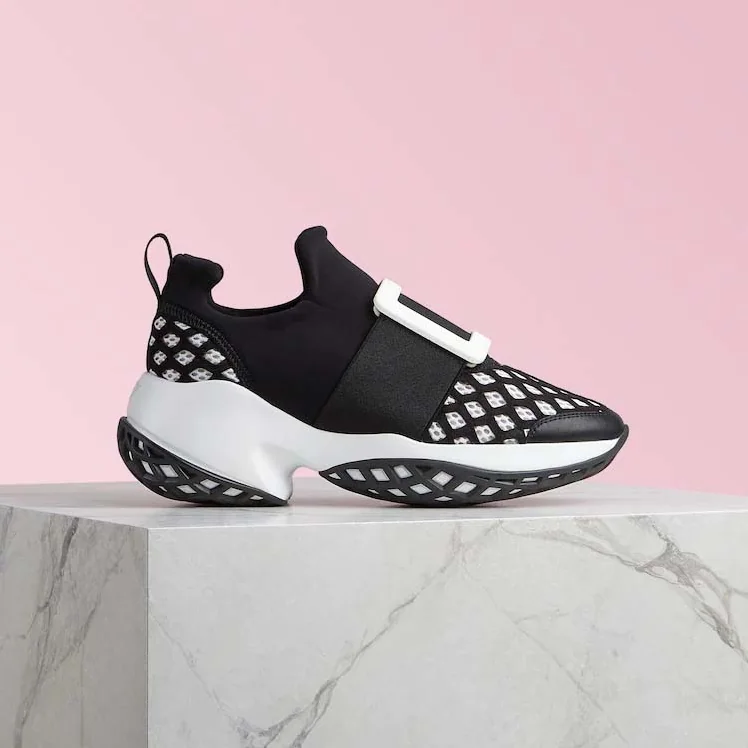 Roger Vivier Viv' Run Sneakers for Women in White Roger Vivier Viv' Run Sneakers for Women in White