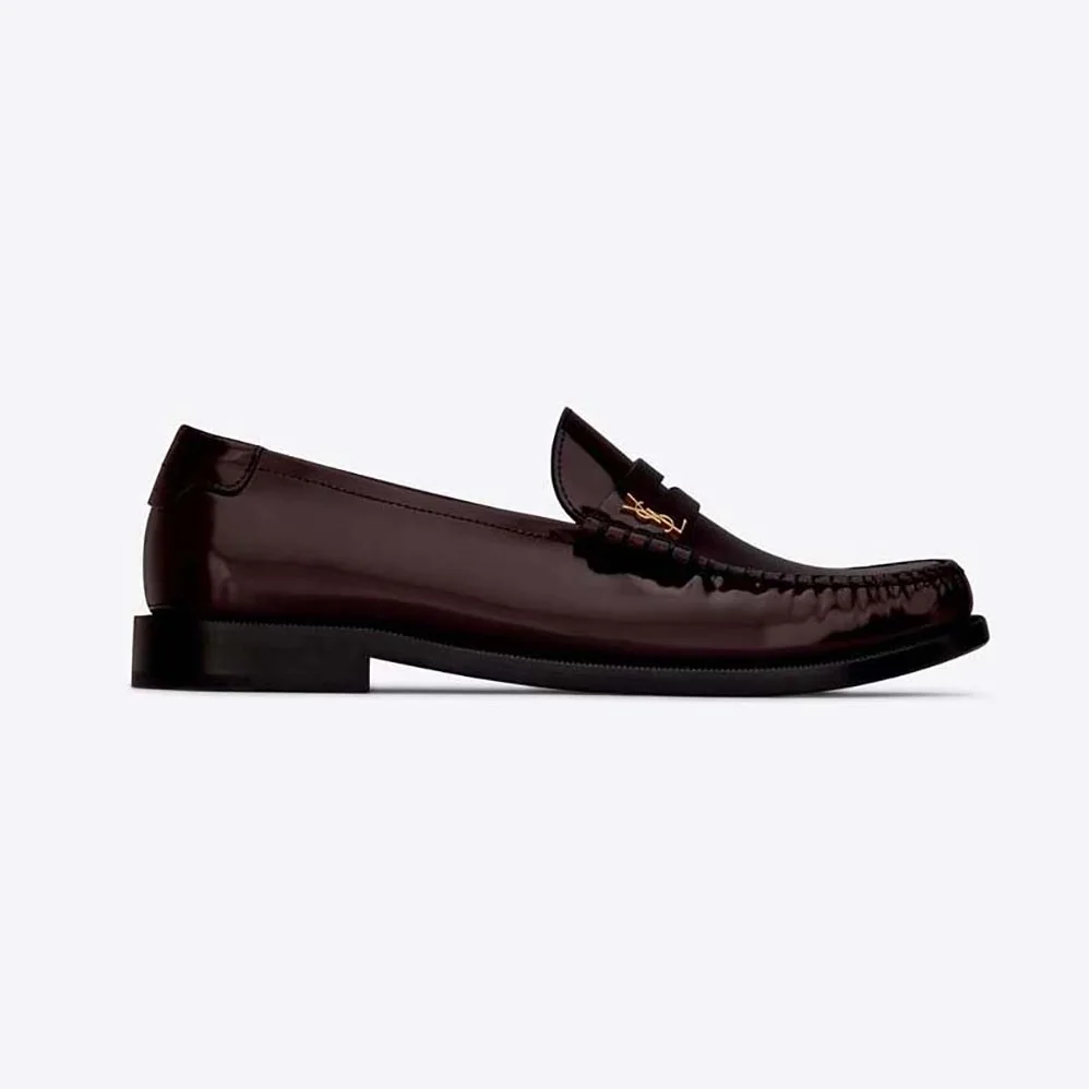 Celine Le Loafer Penny Slippers in Smooth Leather for Women in Maroon Celine Le Loafer Penny Slippers in Smooth Leather for Women in Maroon