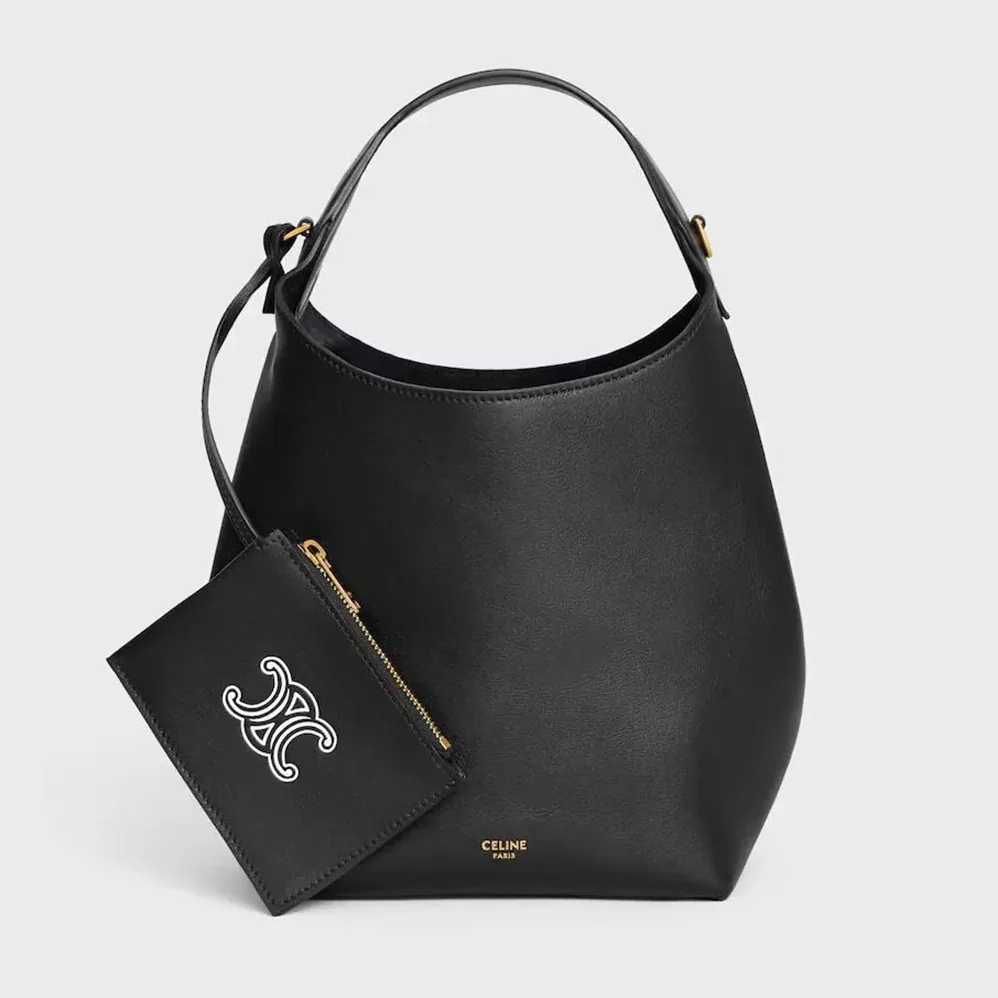 Celine Small Hobo in Supple Smooth Calfskin for Women in Black