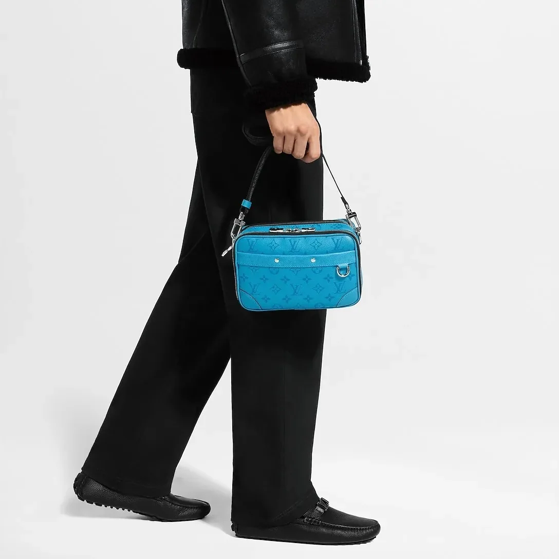 Louis Vuitton Alpha Messenger Crossbody Bag in Tropical Blue Silver Hardware