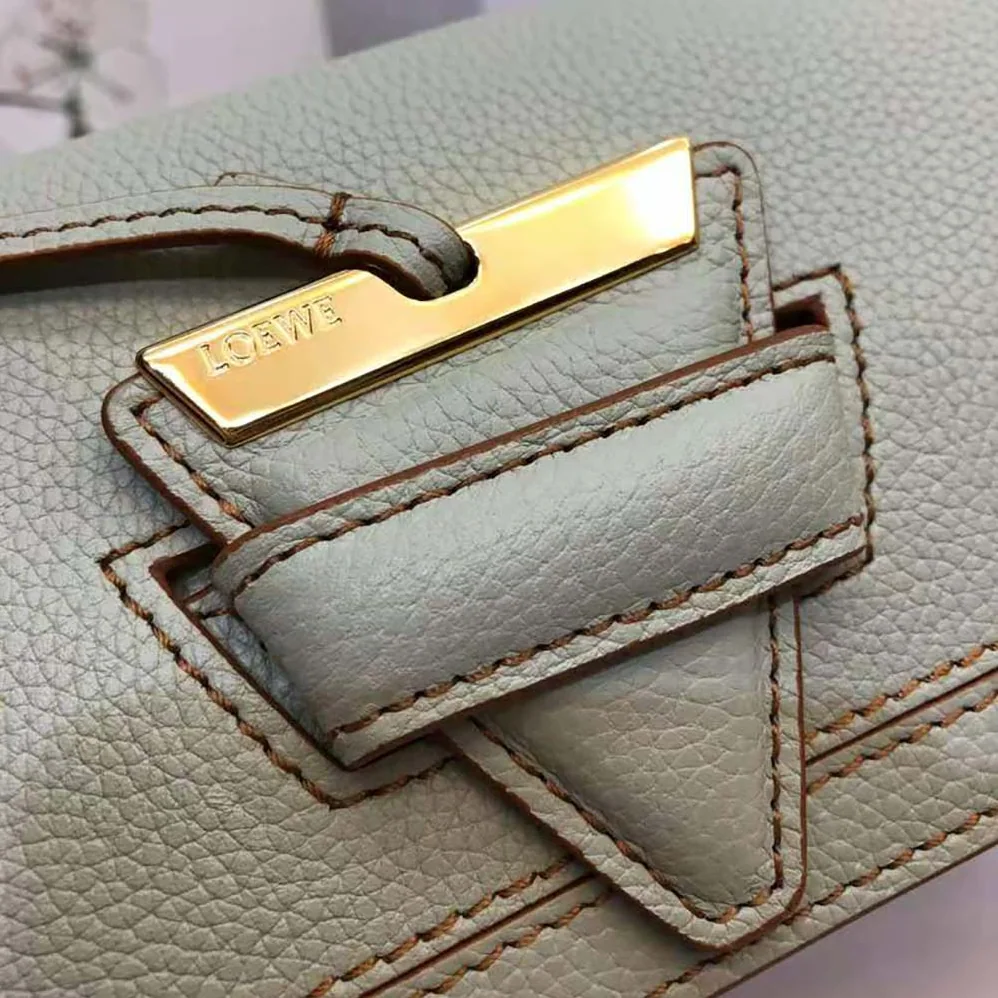 Loewe Mini Barcelona Soft Bag in Soft Grained Calfskin for Women in Lime Loewe Mini Barcelona Soft Bag in Soft Grained Calfskin for Women in Lime