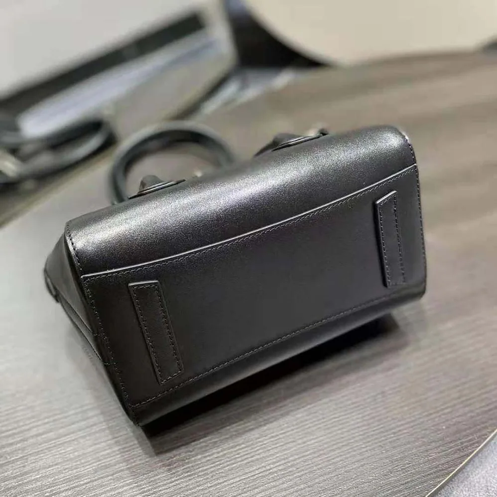 Givenchy Mini Antigona Lock Bag in Box Leather for Women in Black Givenchy Mini Antigona Lock Bag in Box Leather for Women in Black